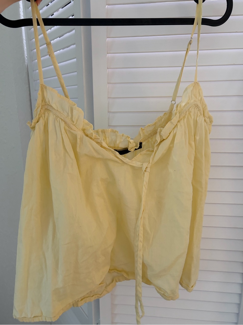 Light Yellow Women's Spaghetti Strap Tank Top